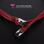 Nanocable 10.20.2000-L30-R Cable de Red Cat8.1 S/FTP (SSTP) 40 Gbps, 2 GHz, Blindado, 0.3m (30 cm), Rojo, Conectores RJ45 Chapados en Níquel