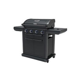 Campingaz 4 Series Onyx S 37386 Parrilla de Gas, 4 Zonas con Encendido Electrónico, Termómetro y Carro, Superficie 720 x 460 mm, Color Negro