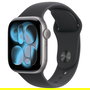 Apple Watch S11 42mm Aluminio Gris Espacial Correa Deportiva Negra S/M