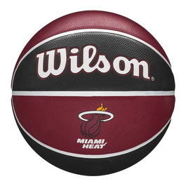 Balón de Baloncesto Wilson NBA Tribute Miami Rojo Oscuro Caucho (Talla 7)