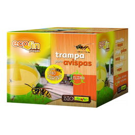 Flower Trampa para Avispas Reutilizable con Cebo Atrayente 70ml, No Tóxico, para Interior y Exterior, Ecofin