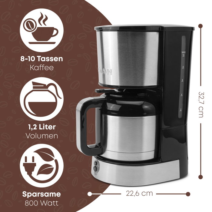 Bomann KA 6066 CB Cafetera de goteo con Jarra Térmica Bomann KA 6066 CB Cafetera de goteo con Jarra Térmica