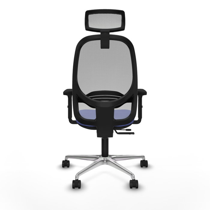 PIQUERAS Y CRESPO Silla de oficina Cilanco con mecanismo Sincro/Traslack, Azul claro y Gris