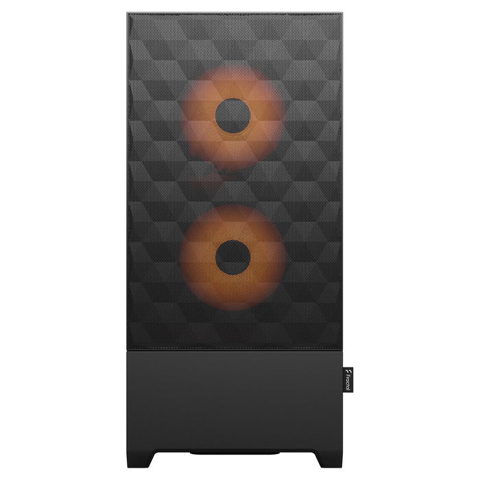 Fractal Design Pop Air Midi-Tower, Cristal Templado, Ventiladores RGB Orange Core, TG Clear Tint