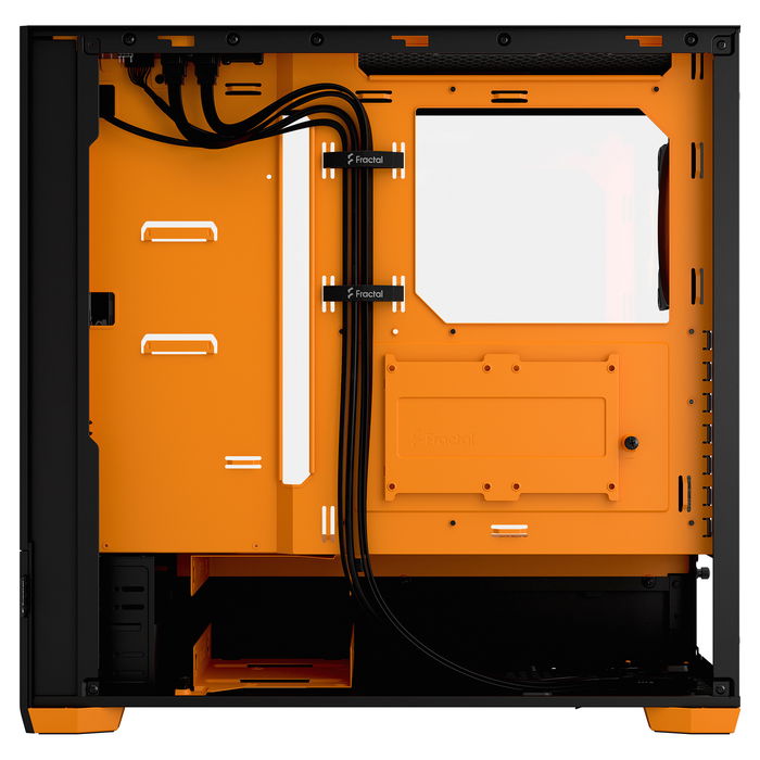 Fractal Design Pop Air Midi-Tower, Cristal Templado, Ventiladores RGB Orange Core, TG Clear Tint