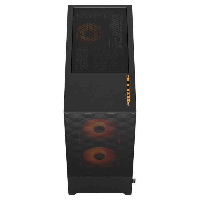 Fractal Design Pop Air Midi-Tower, Cristal Templado, Ventiladores RGB Orange Core, TG Clear Tint