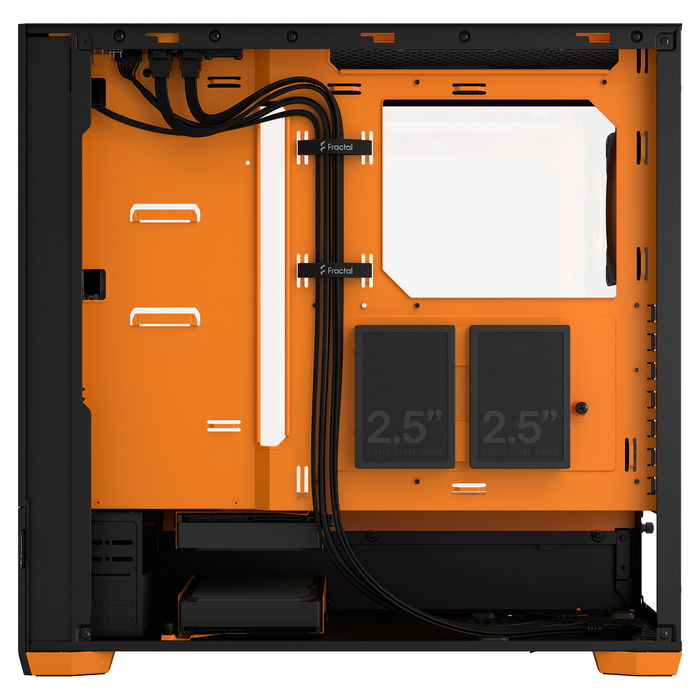 Fractal Design Pop Air Midi-Tower, Cristal Templado, Ventiladores RGB Orange Core, TG Clear Tint