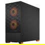 Fractal Design Pop Air Midi-Tower, Cristal Templado, Ventiladores RGB Orange Core, TG Clear Tint