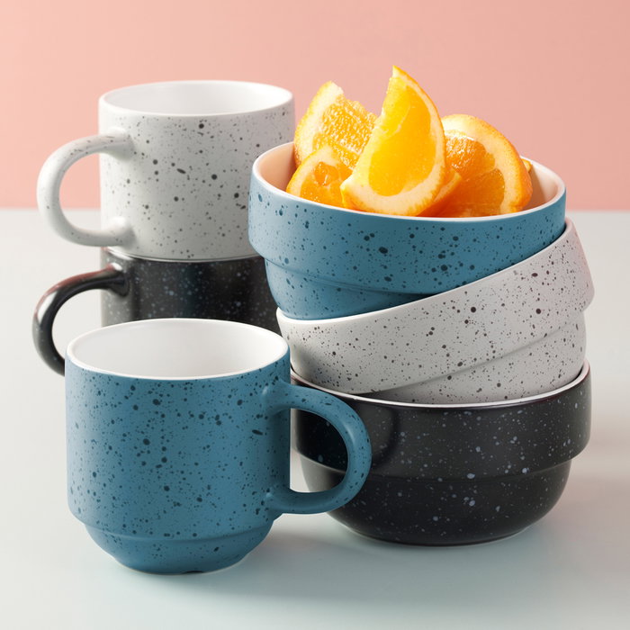 Day Bol Surtido Diámetro 13 cm Colores Negro, Azul Tapiz, Gris Claro