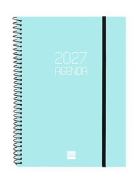 Finocam Agenda Anual 2027 Espiral Basic Opaque Celeste