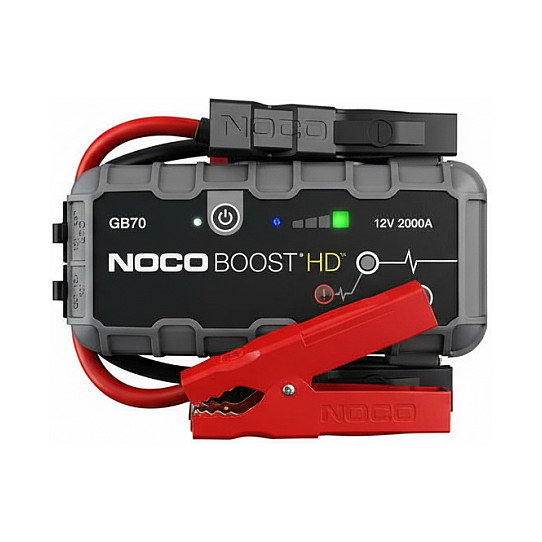 NOCO GB70 Arrancador de Coche Portátil 12V 2000A - Batería de Iones de Litio, IP65, con Linterna y Compresor de Aire, 56Wh, para Motores Gasolina hasta 8L y Diésel hasta 6L