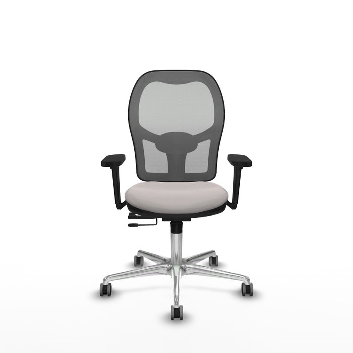 PIQUERAS Y CRESPO Silla de oficina Jorquera con mecanismo Sincro/Traslack Blanco y Gris