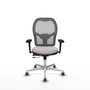 PIQUERAS Y CRESPO Silla de oficina Jorquera con mecanismo Sincro/Traslack Blanco y Gris