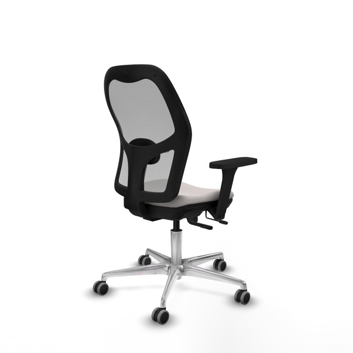 PIQUERAS Y CRESPO Silla de oficina Jorquera con mecanismo Sincro/Traslack Blanco y Gris