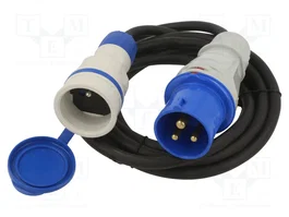KEL Prolongador de Alimentación H05RR-F 3G2,5mm2 3m Negro