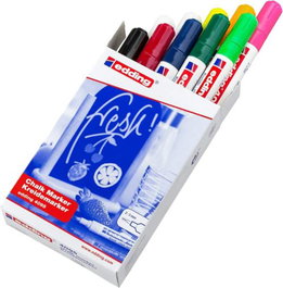 EDDING Estuche 10 Rotuladores 4095 Marcador Tiza Líquida Colores Surtidos