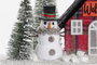 DKD Home Decor Decoración Luminosa Navidad Casa LED Rojo Negro 15x21x38 cm