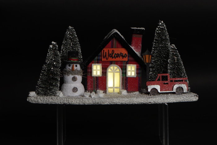 DKD Home Decor Decoración Luminosa Navidad Casa LED Rojo Negro 15x21x38 cm DKD Home Decor Decoración Luminosa Navidad Casa LED Rojo Negro 15x21x38 cm