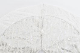 DKD Home Decor Base Arbol Navidad Moderna Plateado Blanco 120 x 2 x 120 cm (2 Unidades)