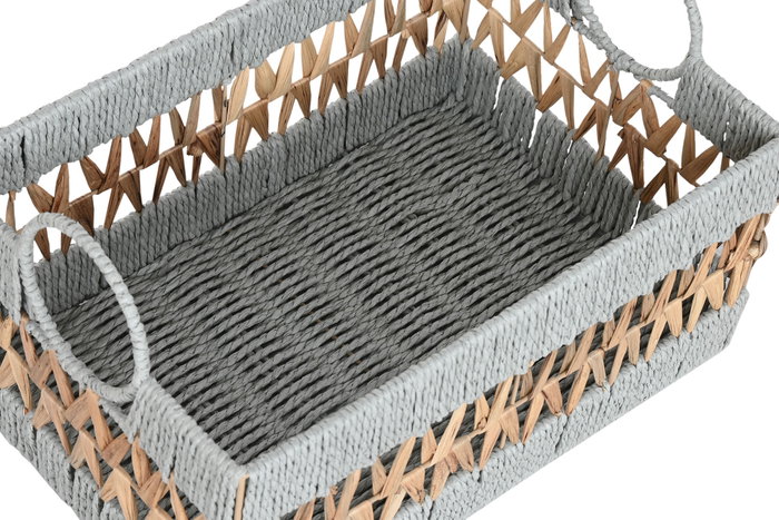 DKD Home Decor Set de 3 Cestas de Fibra Verde 43x30x26 cm DKD Home Decor Set de 3 Cestas de Fibra Verde 43x30x26 cm