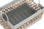DKD Home Decor Set de 3 Cestas de Fibra Verde 43x30x26 cm