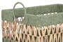 DKD Home Decor Set de 3 Cestas de Fibra Verde 43x30x26 cm