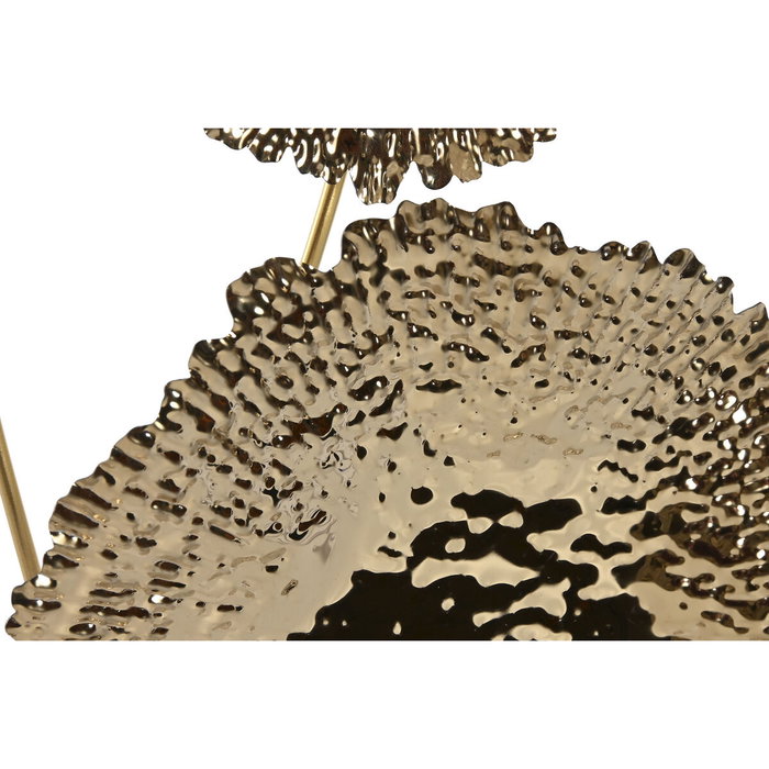 DKD Home Decor Decoración de Pared Inox Flor Dorado