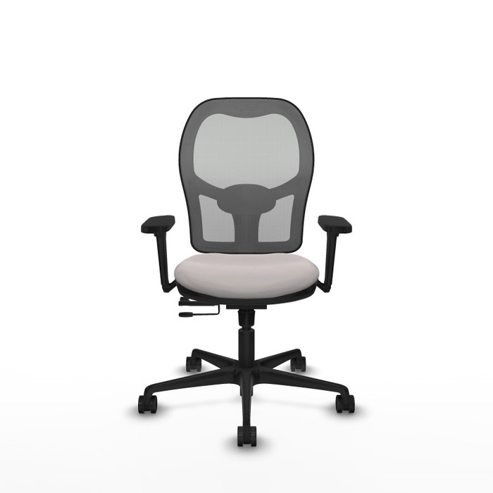 PIQUERAS Y CRESPO Silla de oficina Jorquera con mecanismo Sincro/Traslack Blanco y Gris