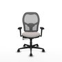 PIQUERAS Y CRESPO Silla de oficina Jorquera con mecanismo Sincro/Traslack Blanco y Gris