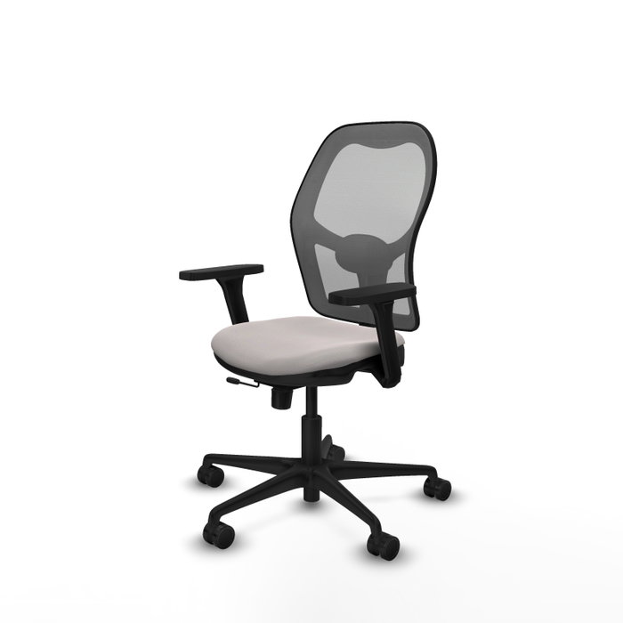 PIQUERAS Y CRESPO Silla de oficina Jorquera con mecanismo Sincro/Traslack Blanco y Gris