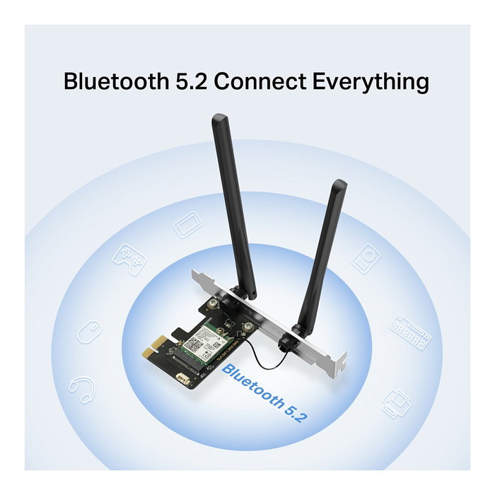 Mercusys MA80XE Adaptador Wi-Fi 6 PCIe AX3000 Dual-Banda