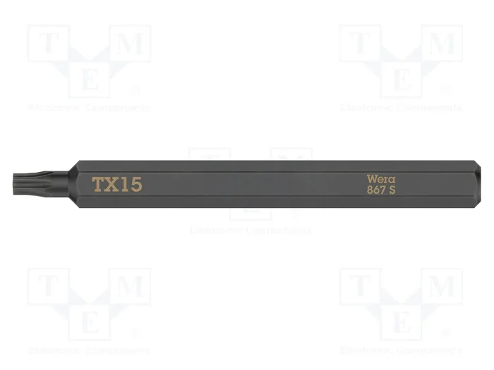 WERA Punta de destornillador Torx® TX15 de impacto de 70 mm WERA Punta de destornillador Torx® TX15 de impacto de 70 mm
