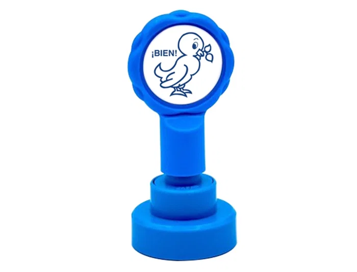 Artline Sello Emoticono Bien Color Azul 22 mm Diámetro Ideal Uso Escolar