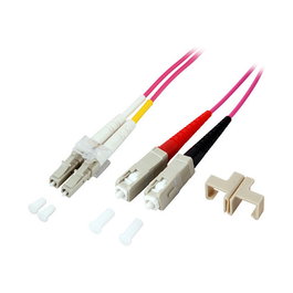 EFB Elektronik Cable de fibra óptica LC-SC OM4 de 7,5 m Rosa