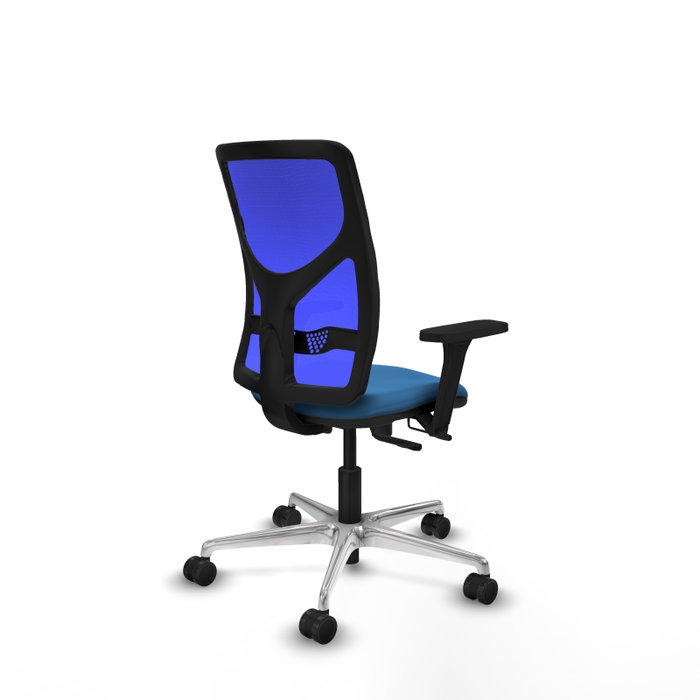 PIQUERAS Y CRESPO Silla de oficina Motilla con mecanismo Sincro/Traslack, Azul