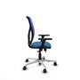PIQUERAS Y CRESPO Silla de oficina Motilla con mecanismo Sincro/Traslack, Azul