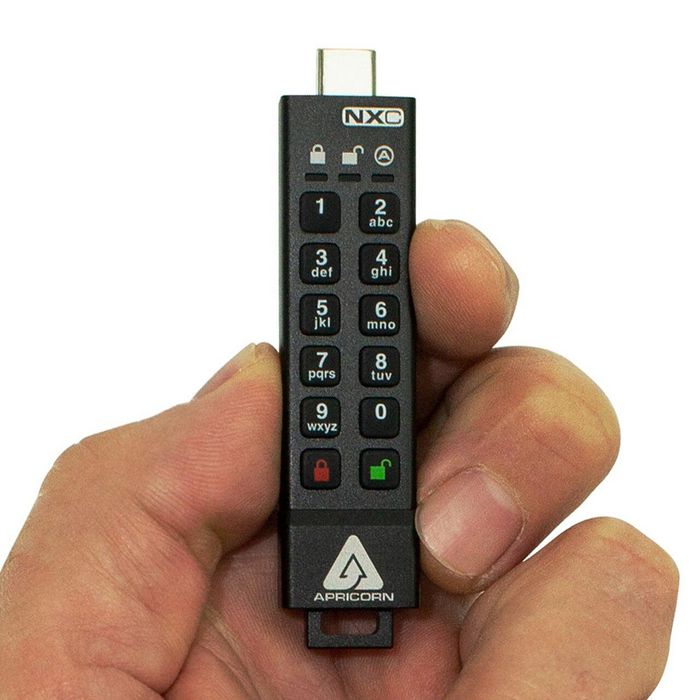 Apricorn Aegis Secure Key 32GB USB 3.2 Type-C Cifrado Hardware AES 256-bit XTS FIPS 140-2 L3