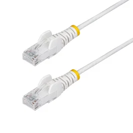 StarTech.com Cable de Red Ethernet CAT6 Delgado Blanco 2,5m RJ45 Snagless 28AWG PoE 100W