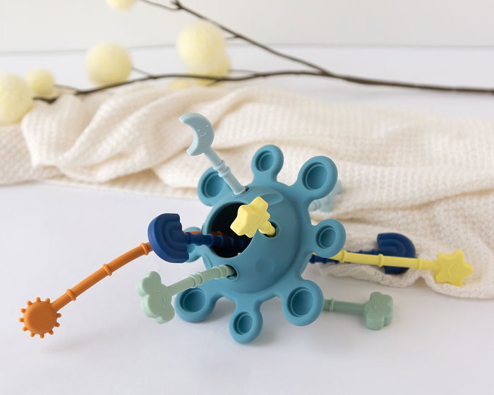 KioKids Juguete De Estimulación Sensorial Pop It De Silicona Para Bebé +10 Meses Azul 25 cm KioKids Juguete De Estimulación Sensorial Pop It De Silicona Para Bebé +10 Meses Azul 25 cm