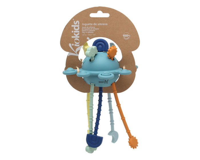 KioKids Juguete De Estimulación Sensorial Pop It De Silicona Para Bebé +10 Meses Azul 25 cm KioKids Juguete De Estimulación Sensorial Pop It De Silicona Para Bebé +10 Meses Azul 25 cm