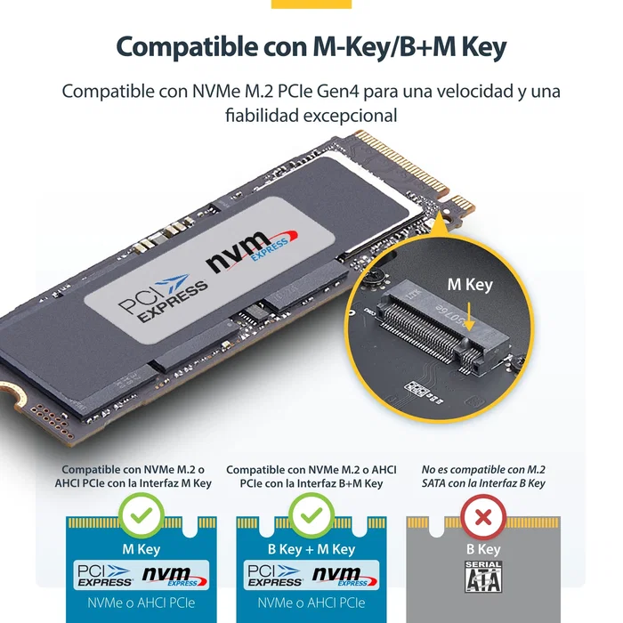 Startech Carcasa USB4 NVMe M.2 40Gbps para SSD USB Tipo C