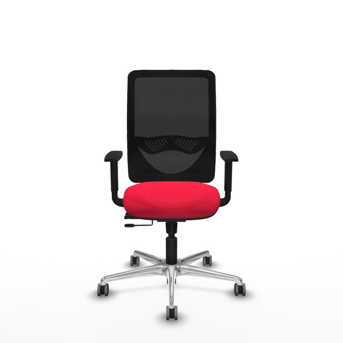 PIQUERAS Y CRESPO Silla de oficina Zulema con mecanismo Sincro/Traslack, Rojo y Negro