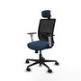 PIQUERAS Y CRESPO Silla de oficina Yunquera con mecanismo Sincro/Traslack Azul marino