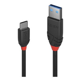 Lindy Cable USB 3.2 Gen 1 de 1,5 m USB A a USB C, Negro