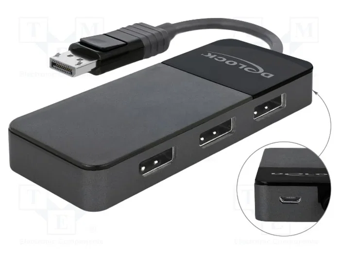 DeLOCK 87737 Divisor DisplayPort 1.4 de 1 a 3 salidas MST