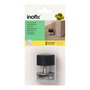 Inofix Tope de Puerta Alto Extrafuerte con Amortiguador Negro Acero Inoxidable para Puertas Pesadas