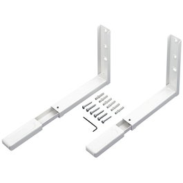 AMIG Soporte mural abatible para microondas y balda, Blanco