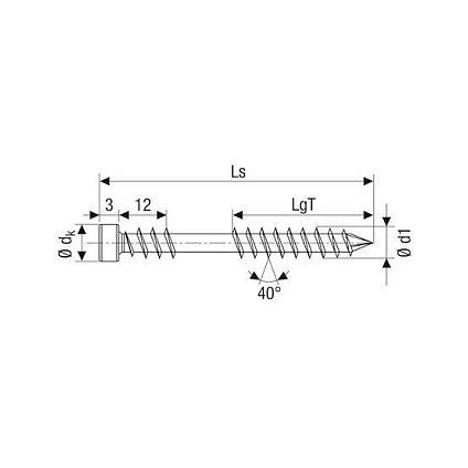 SPAX Tornillos de terraza T25 A2 5x80, 100 unidades