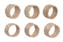 DKD Home Decor Set de 6 Servilleteros de Bambú y Ratán Natural