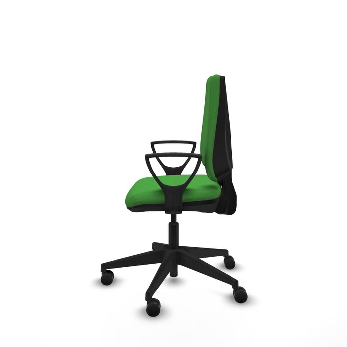 PIQUERAS Y CRESPO Silla de oficina Elche Verde con Brazos Fijos